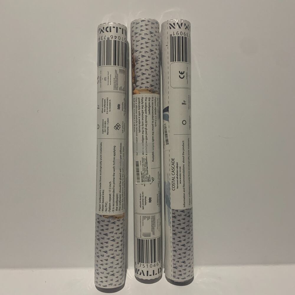 Costal Cascade 3 Rolls Non Woven Self Adhesive Sailboat Wallpaper - Picture 5 of 9